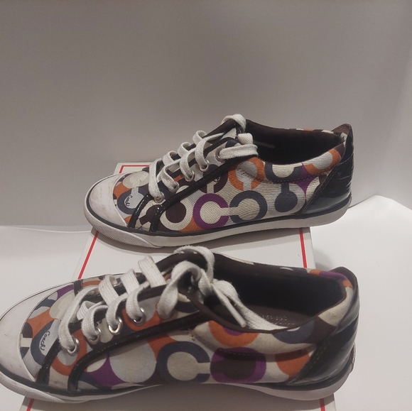 Coach Barrett Poppy sneakers brown patent trim - Picture 3 of 15